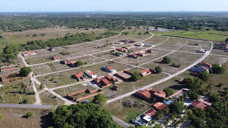 Vista aérea de loteamento planejado da Moura Urbanismo